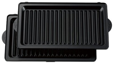 Vitantonio Panini plate Set of 2 sheets PVWH-10-PN Black 27.7Lx15.2Wx6.1Dcm NEW