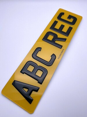 3D Gel Single Rear Number Plate Road Legal Car Van Mot Reg 6