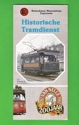 Straßenbahndienst Fahrplan - Rotterdam Heritage Tram Services - Dienstregeling 1982