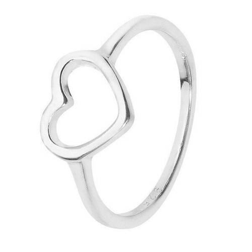 "I Love You To The Moon And Back" Sterling Silver Heart Ring - Cute Band Ring For Women, Sizes 4-12 - View #5