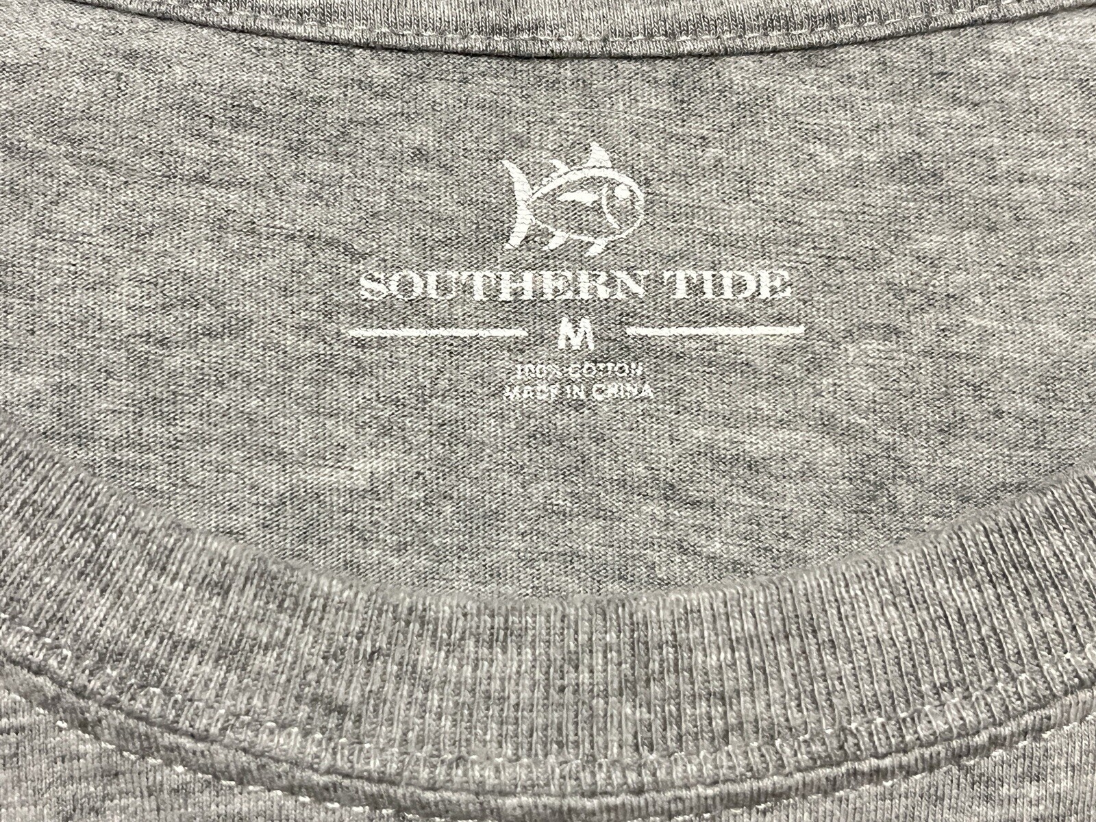 FILA Southern Tide T Shirt Uomo Grigio Canoa Dig It Cotone Manica Lunga Taglia Media