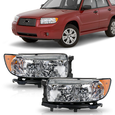 For Subaru Forester Halogen 06-08 Headlight Driving Head Left&Right Side