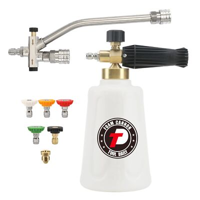 #ad Dual Tip Foam Cannon for Pressure Washers Includes Five Nozzles Up to 3600 PSI $51.12
