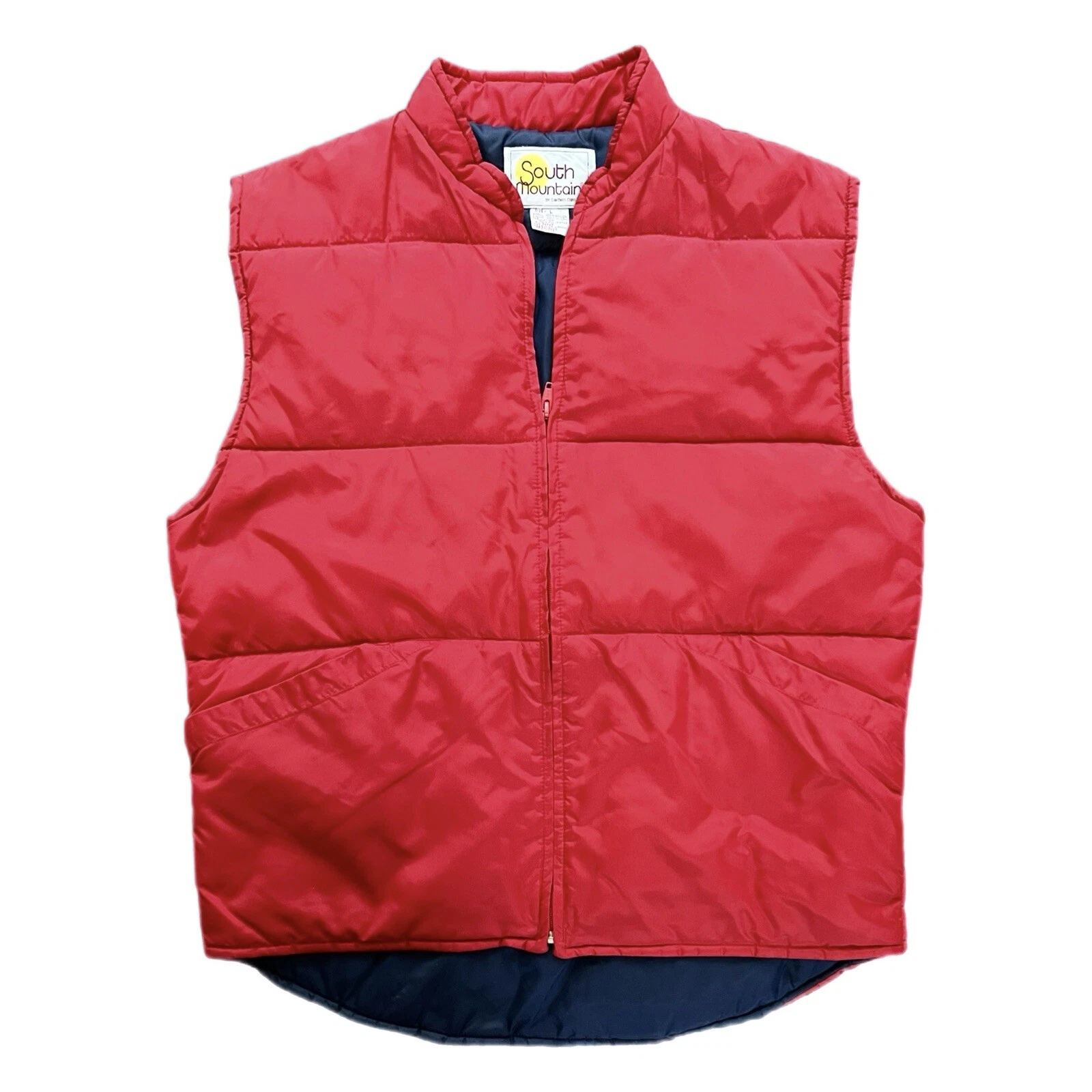 Vintage Southern Classics Trucker Vest 90s Red Puffer Vest - Men’s Large