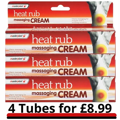 MASTERPLAST DEEP HEAT RUB CREAM WARMING MASSAGE DEEP PENETRATING PAIN RELIEF FAST RELIEF