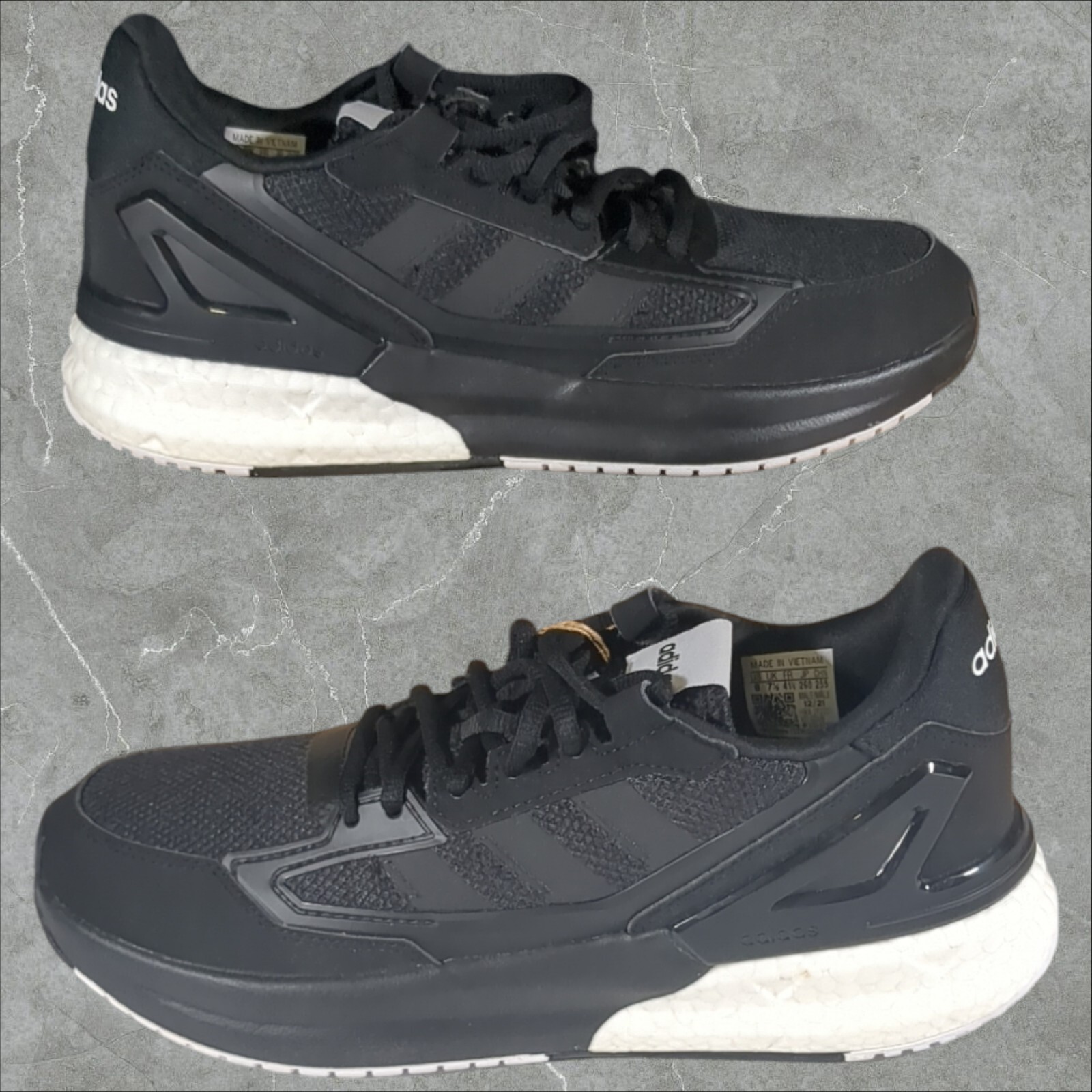 Adidas Nebzed Super Boost Men's 8 Running Shoe Black White Sneaker GX3140