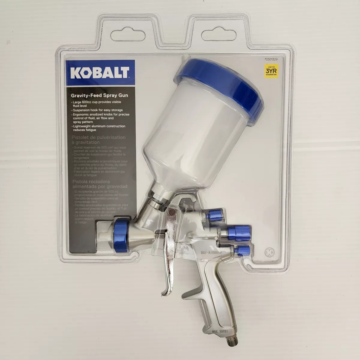 Kobalt Gravity Feed Spray Gun SGY AIR88NB NEW eBay