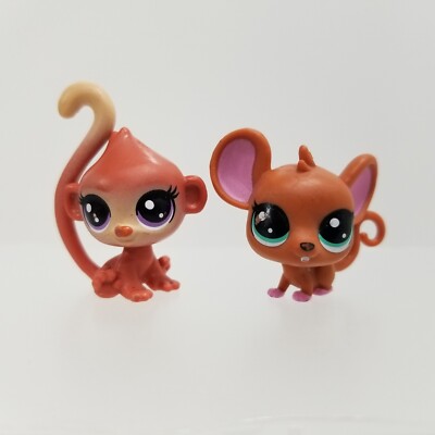 Hasbro: Littlest Pet Shop- Series 1 Figures- Gigi Monkeyford & Millie Housemouse