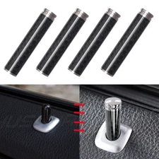 4x Universal Car Interior Door Lock Knobs Aluminum Handle Pull Pin Trim Black