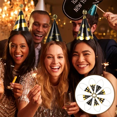 8 Pcs Deco Anniversaire Chapeau Fête Chapeaux Pour Adultes Nouveauté - Photo 1/4