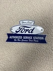 Vintage Porcelain Your Local Ford Authorized Service Station Sign 5" Tall