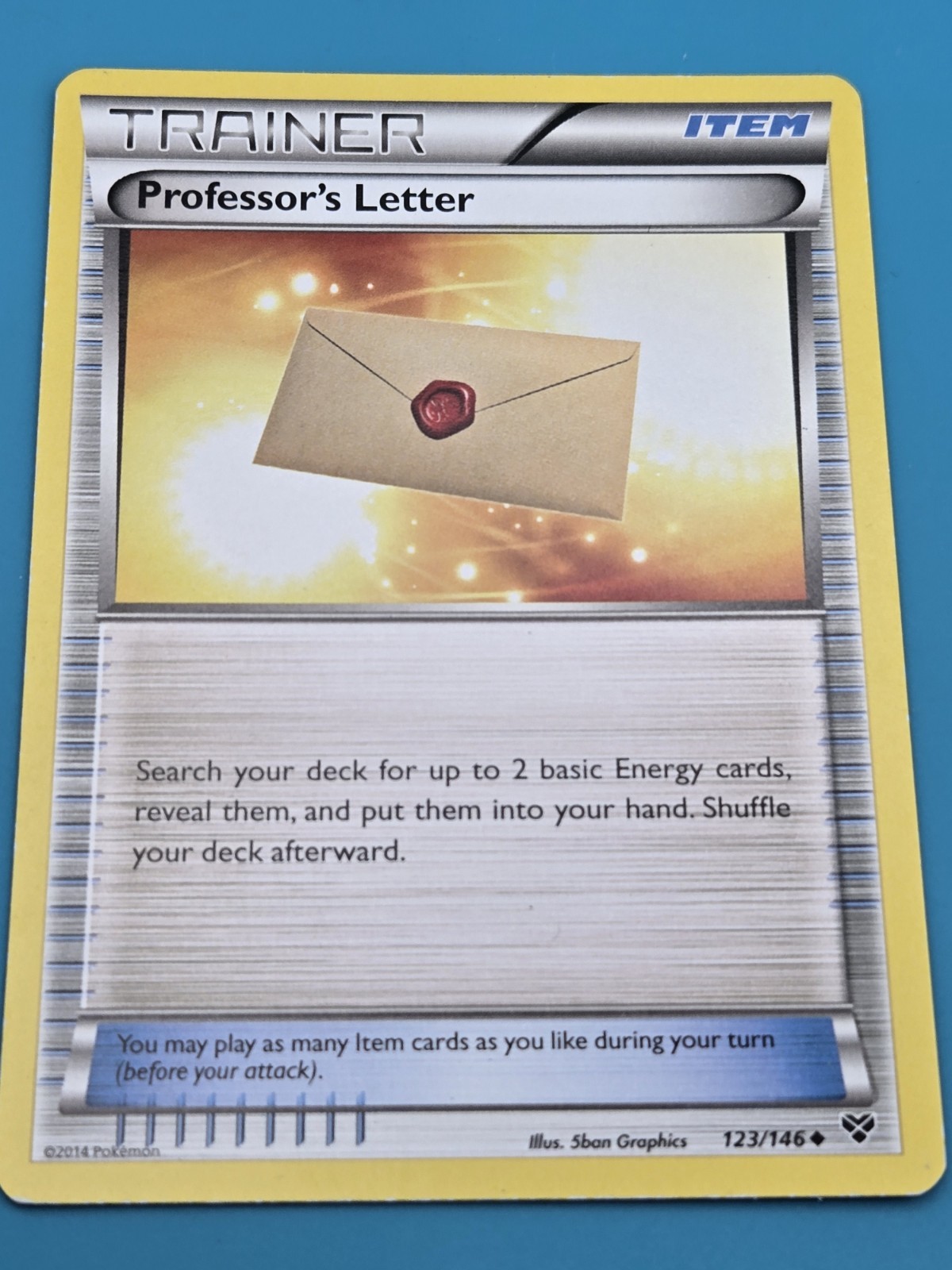 Professor's Letter 123/146 XY Base Set Uncommon Pokemon MP