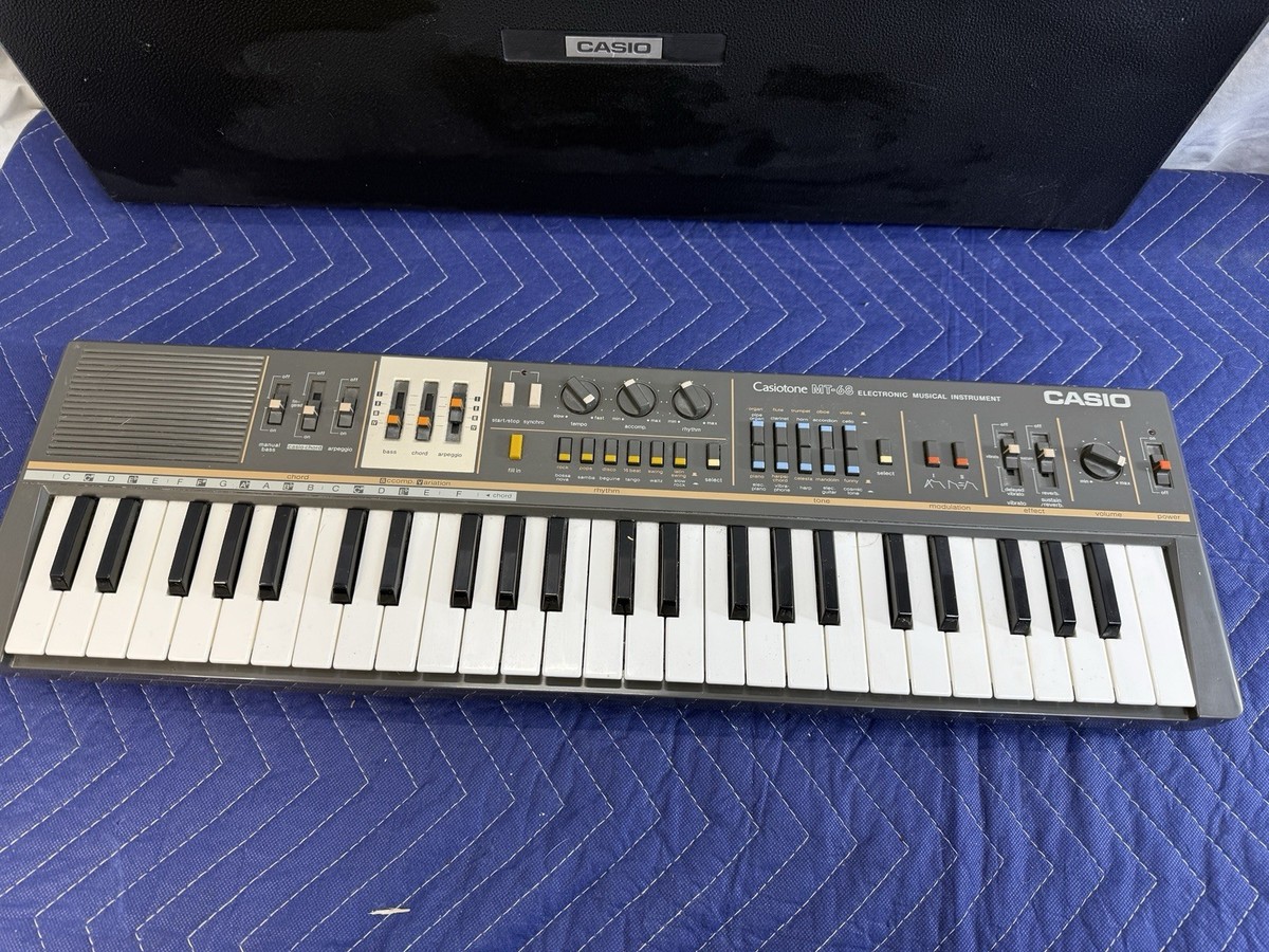 Vintage Casio Mt-68 Portable Electronic Keyboard Synthesizer MT68