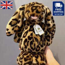 Jellycat Bashful Leopard Bunny Soft Toy Medium Plush BAS3BNL UK new top toy