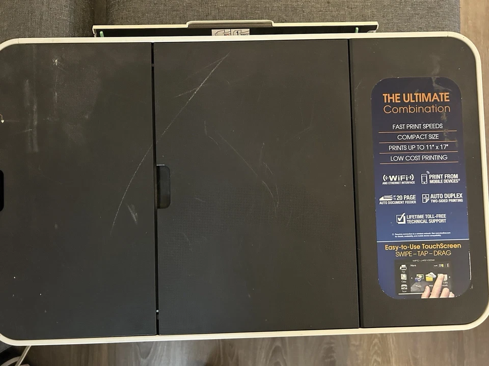 FREE INK W/Brother MFC-J4510DW Business Smart Series All-In-One Wireless Inkjet - Image 3 of 4