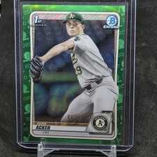 2020 Bowman Draft Chrome Green Refractor /99 Dane Acker #BD-8 