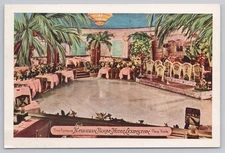 Hawaiian Room Hotel Lexington New York NY Photochrome Postcard