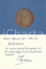 1975 CASCAIS Auguri conte Raimondo OLIVIERI dalla corte UMBERTO II in esilio