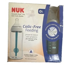 NUK Smooth Flow Pro Alienation Anti-Colic Baby Bottle, 10 oz, 3-Pack Safe Temp