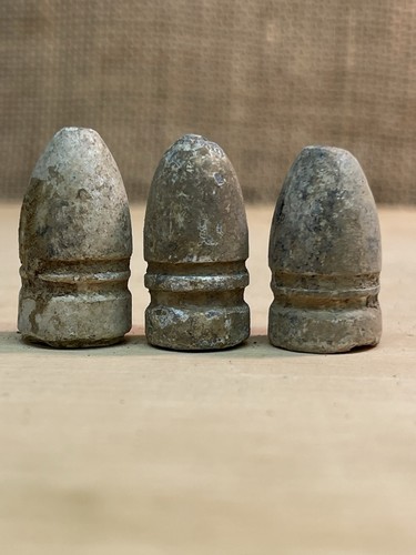 3 Good Dug CS Confederate Gardner Civil War Bullets 57-cal And 54-cal Examples