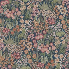 Image of Navy Floral Tropical Wallpaper Multi Forest Foliage Tranquil Escape Feature Wall