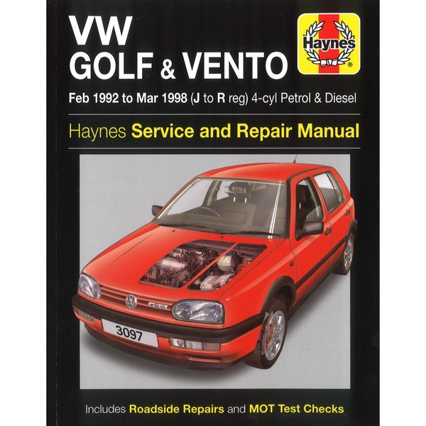 Vw Golf Vento 2.1992-3.1998 5-TüRer Benzin Diesel Reparaturhandbuch Haynes-image