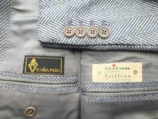 Kiton Blazer Vicuna Cashmere 60R/50R Giacca Cappotto Sportivo Italia Grigio Spina di Pesce