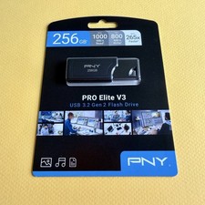 PNY - PRO Elite V3 256GB USB 3.2 Gen 2 Flash Drive - Black