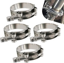 4 PCS 46mm-52mm T-Bolt Radiator Hose Clamps Tube Clamp Range 1.81"-2.05" US