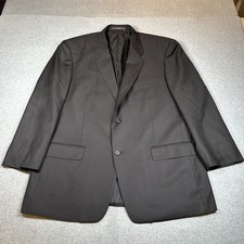 Tasso Elba Men's Black Wool Blend Blazer Jacket Size 46R Classic Fit 2-Button