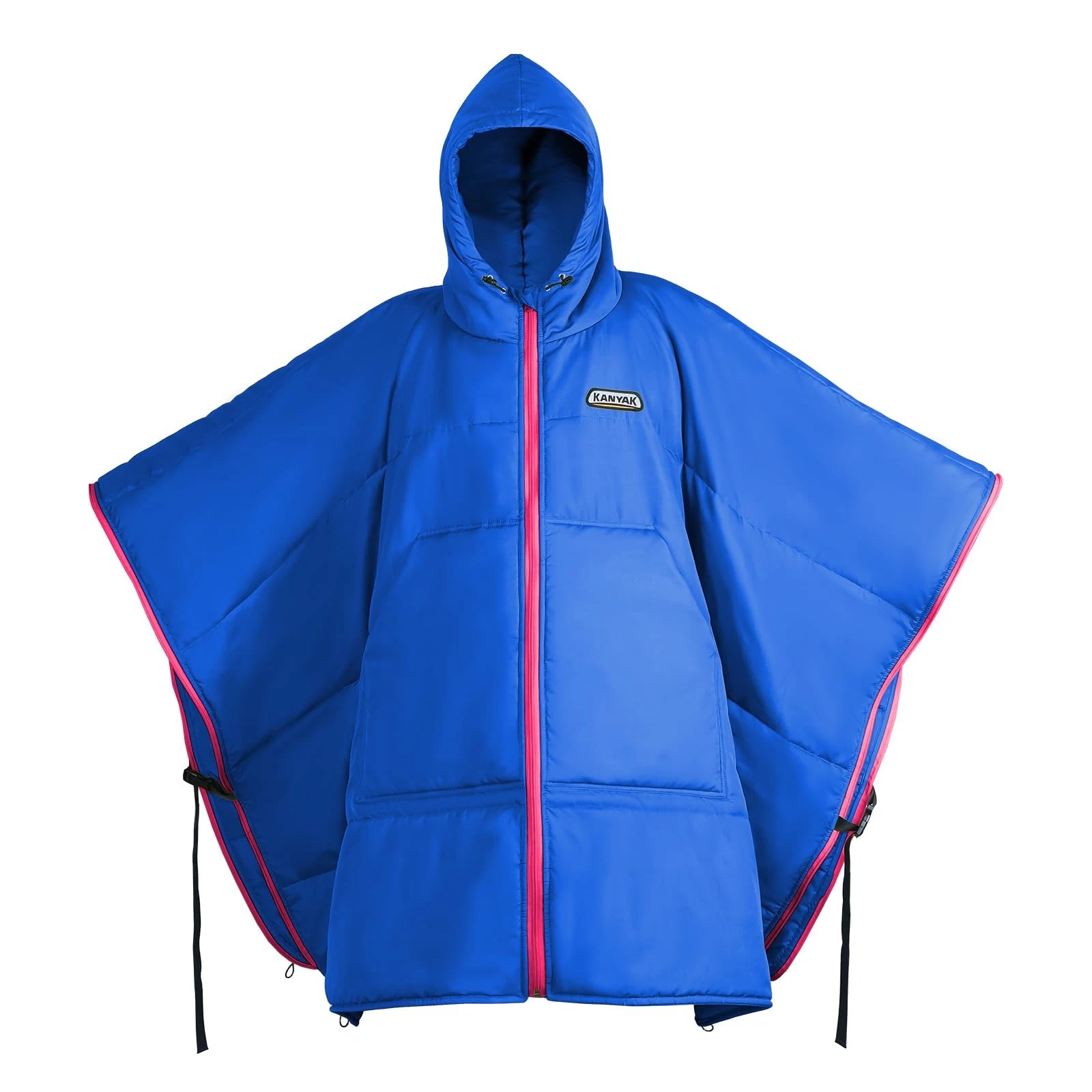 Kanyak Camping Wearable Blanket, Large Hooded Poncho Windproof Water-Repelle...