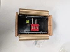 Mechanical Door Chime Dual Tube Brass Tone Oak Wall Mount Low Voltage Unit