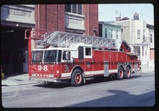 FIRE APPARATUS SLIDE OLD FDNY New York Seagrave aerial TRUCK 38