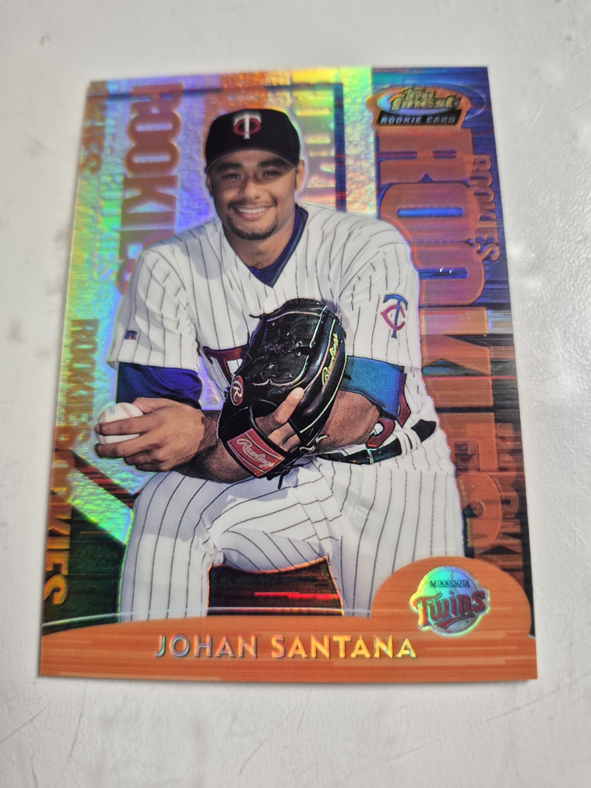 2000 Topps Finest - Johan Santana #262 RC Refractor  193/1000- Minnesota Twins