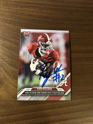 Topps 2024 Bowman U Now Ryan Williams Autographed Signed Card #19 Alabama
