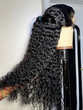 Deep Wave 13x6 HD Lace Front 100 Human Hair Wig 28 30 40 Inch 13x4 5x5 Closure