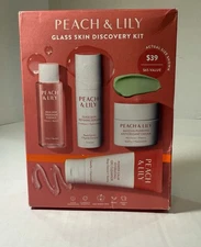 Peach & Lily Glass Skin Discovery Kit ESSENCE,SERUM,CLEANSER & ANTI-OXIDANT NIB