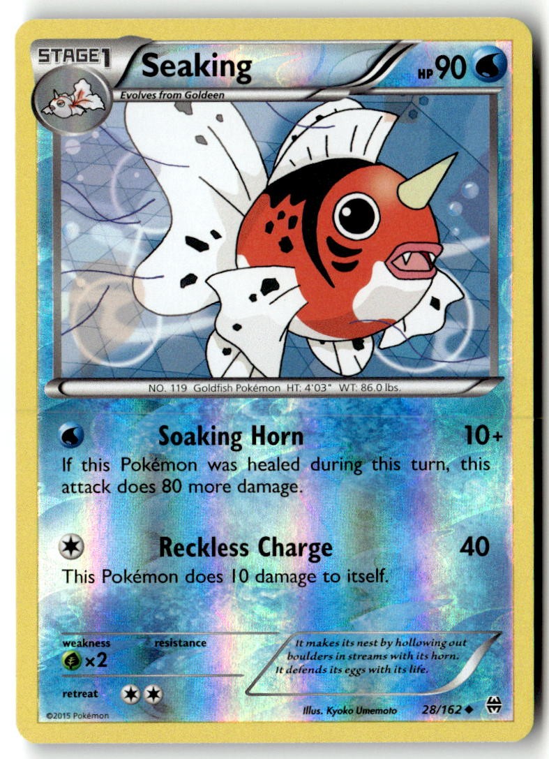 Seaking 28/162 Reverse Holofoil - BKT - PTCG - NM