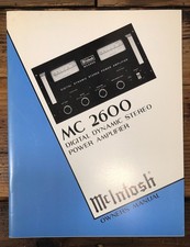 McIntosh MC 2600 Amplifier Owners / User Manual Original 