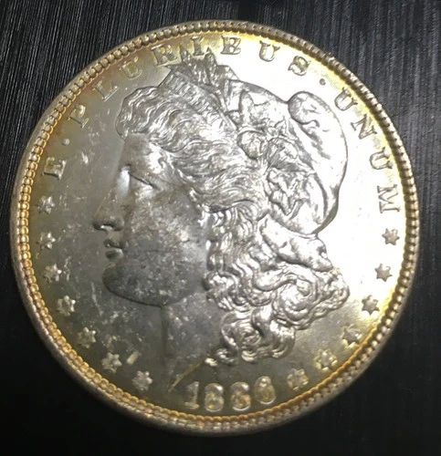 1886 USA Morgan silver dollar 26.88g in Fine Condition