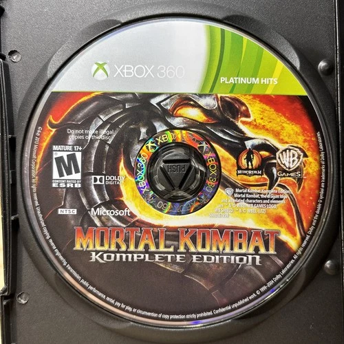 Mortal Kombat Komplete Edition /Xbox 360/ Platinum Hits/disc only