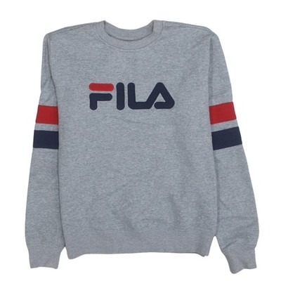 FILA Damen Sweatshirt grau Rundhals Logo Größe S