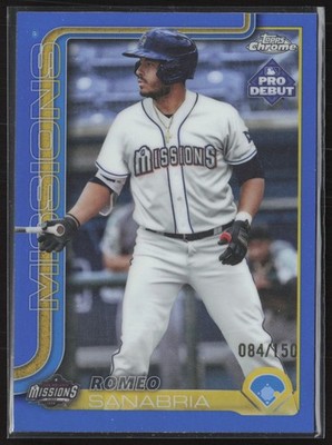 2025 Topps Pro Debut Romeo Sanabria Chrome Blue /150 #PDC-4 San Antonio Missions