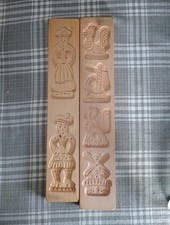 Vintage Dutch/German Wood Springerle Cookie Press Lot Of 2