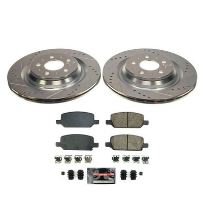 Powerstop Evolution Rear 335.3mm Discs & Pads Kit for 2017-21 Tesla 3 2020-24 Y