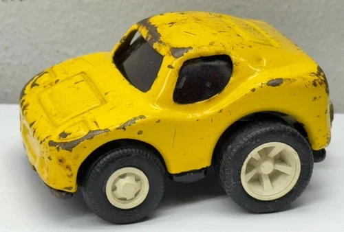 Vintage TONKA Mini Yellow Coupe Pressed Metal Toy Car Japan Dragster Racing Race