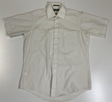 Vintage Sears Men  s Store Button Up Shirt Sz L White Dad Normcore 80s