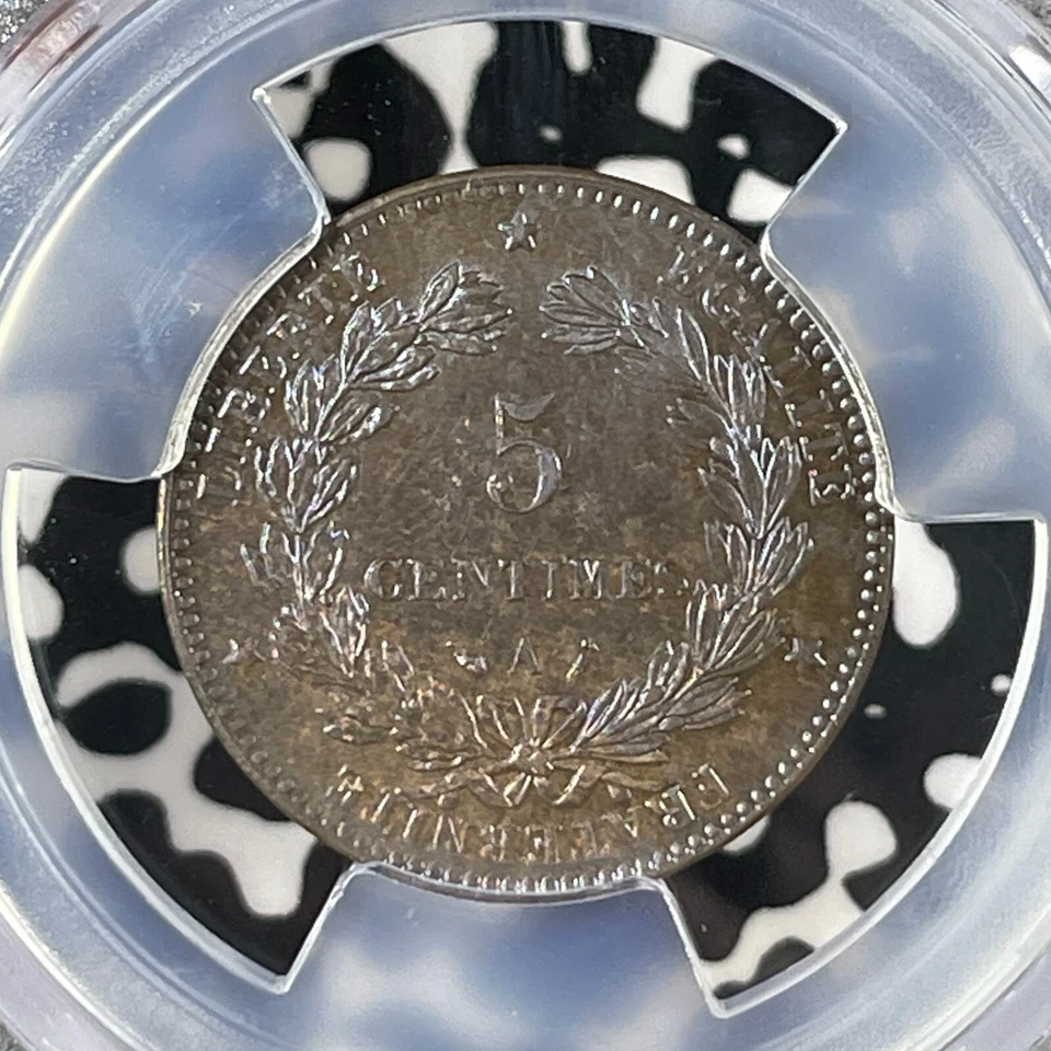1887-A France 5 Centimes PCGS MS64BN Lot#G106 Choice UNC! Gad#157a - Image 4 of 4