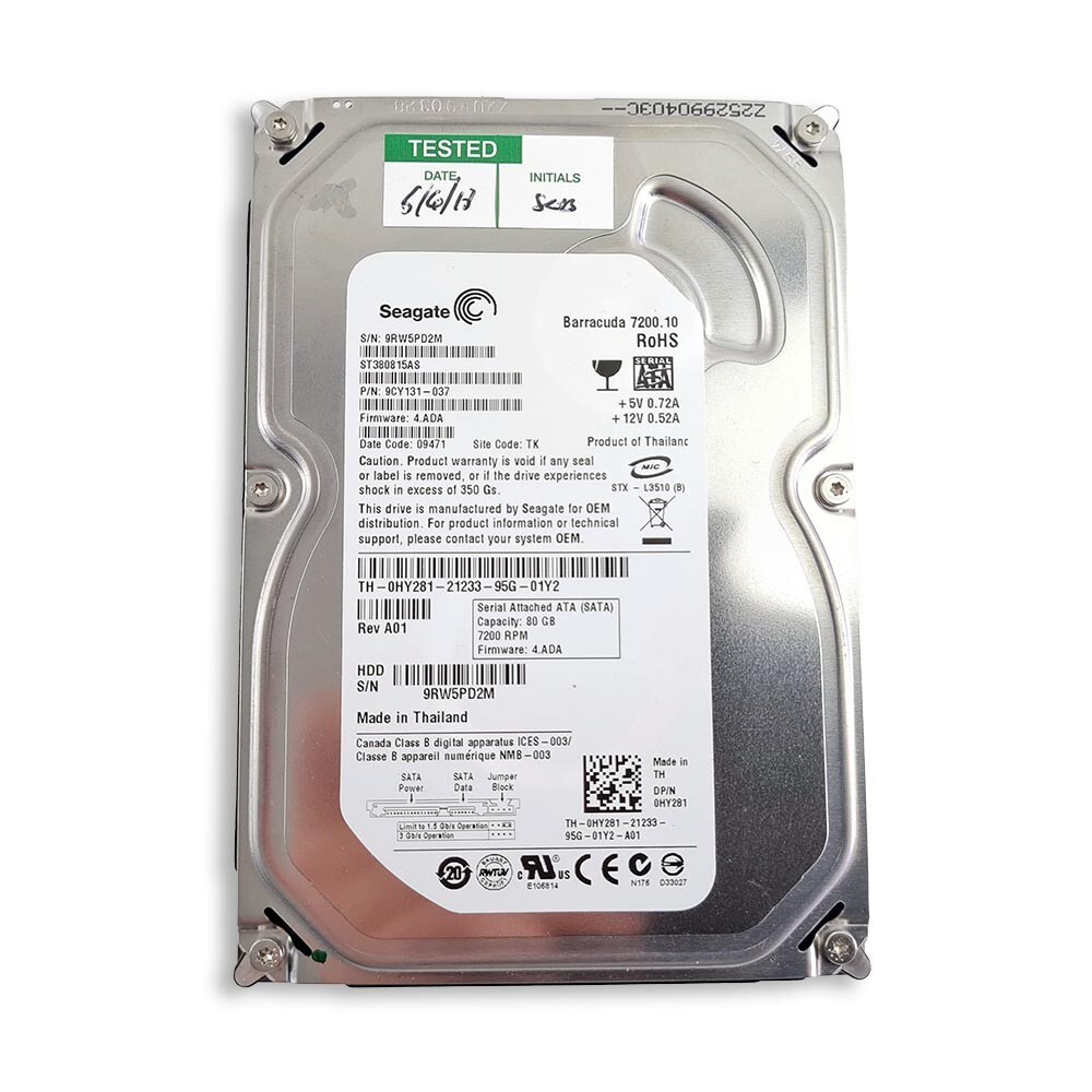80GB SATA 3.5"" 7200RPM HDD