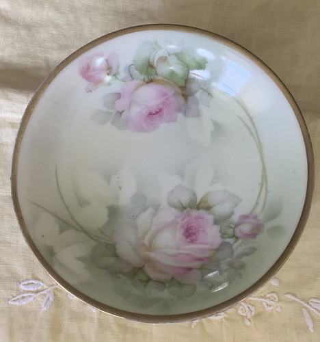 Set of 5 Fruit Bowls By Erdmann Schlegelmilch ES PRUSSIA W/ Rose Decoration - Picture 3 of 10